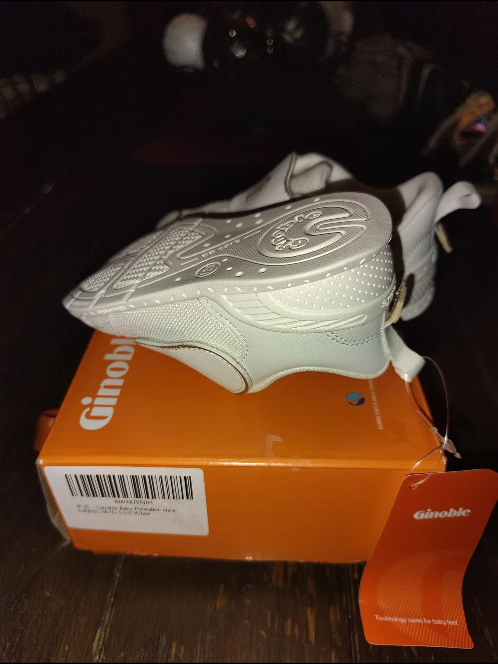 Kids White Toddler Walker Shoes - Size 5